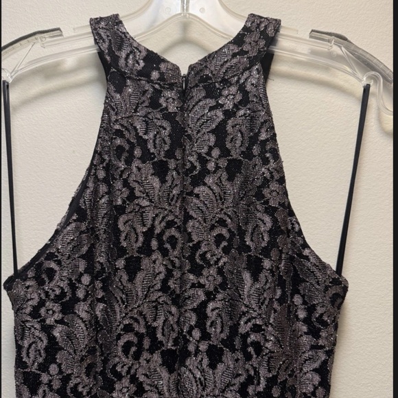 Nightway Cocktail Prom Party Mermaid Womens Dress Glitter-Lace Keyhole Gown 4 - Picture 6 of 8